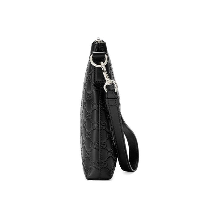 Gucci Monogram Logo Embossed Leather Clutch Men clutch Black 473881-DMT1N-1000