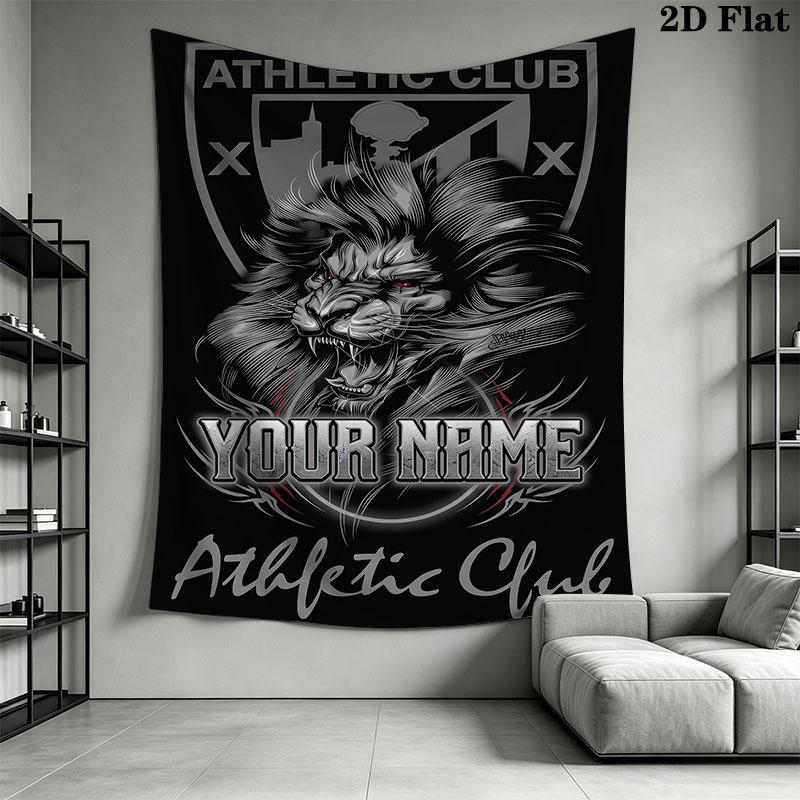 Custom Athletic Bilbao Wall Hanging Printed Fabric Blanket Decorative Tapestries for Bedroom Living Room Home Decor