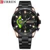 CURREN Stainless Steel Watches for Mens Creative Fashion Luminous Dial with Chronograph Clock Male Casual Wristwatches M8402