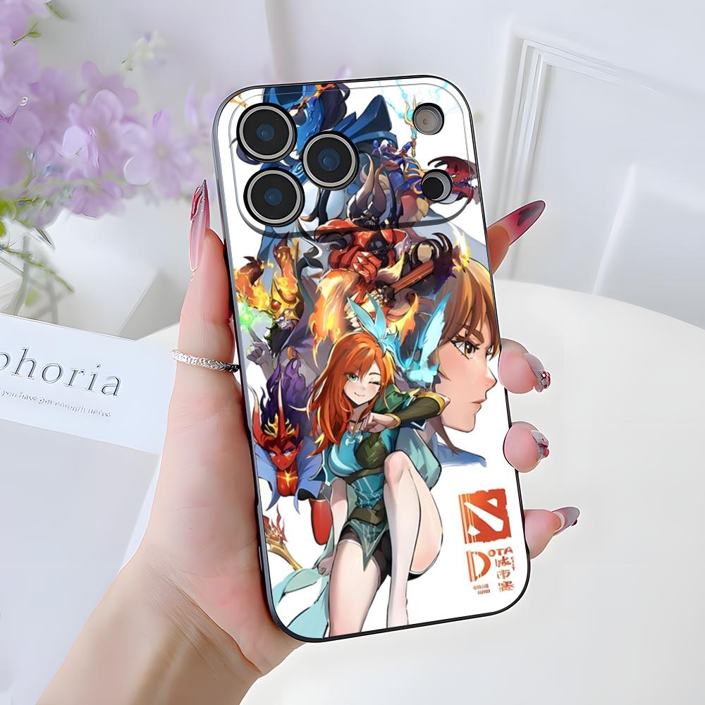 D-Dota 2 Крутой Чехол Для Телефона Для IPhone 17 Air 16 E Pro Max 15 14 13 Mini 12 Pro 11 Max Plus Черный Мягкий Чехол