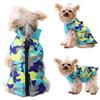 Winter Small Dog Jacket Waterproof Printed Puppy Cloth Camouflage Pet Padded Overalls D-ring Sleeveless Dog Vest Coat for Cats