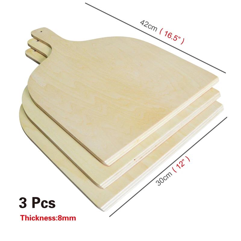 Wooden Pizza Peel Shovel with Wooden Handle Cheese Cutter Peels Lifter Tool Pizza Shovel Cake Shovel Baking Tools Pizza Pan