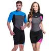 2mm Neoprene Wetsuit Snorkeling Diving Swimming Unisex Short Sleeve Full Body Suit UV Protection Thermal