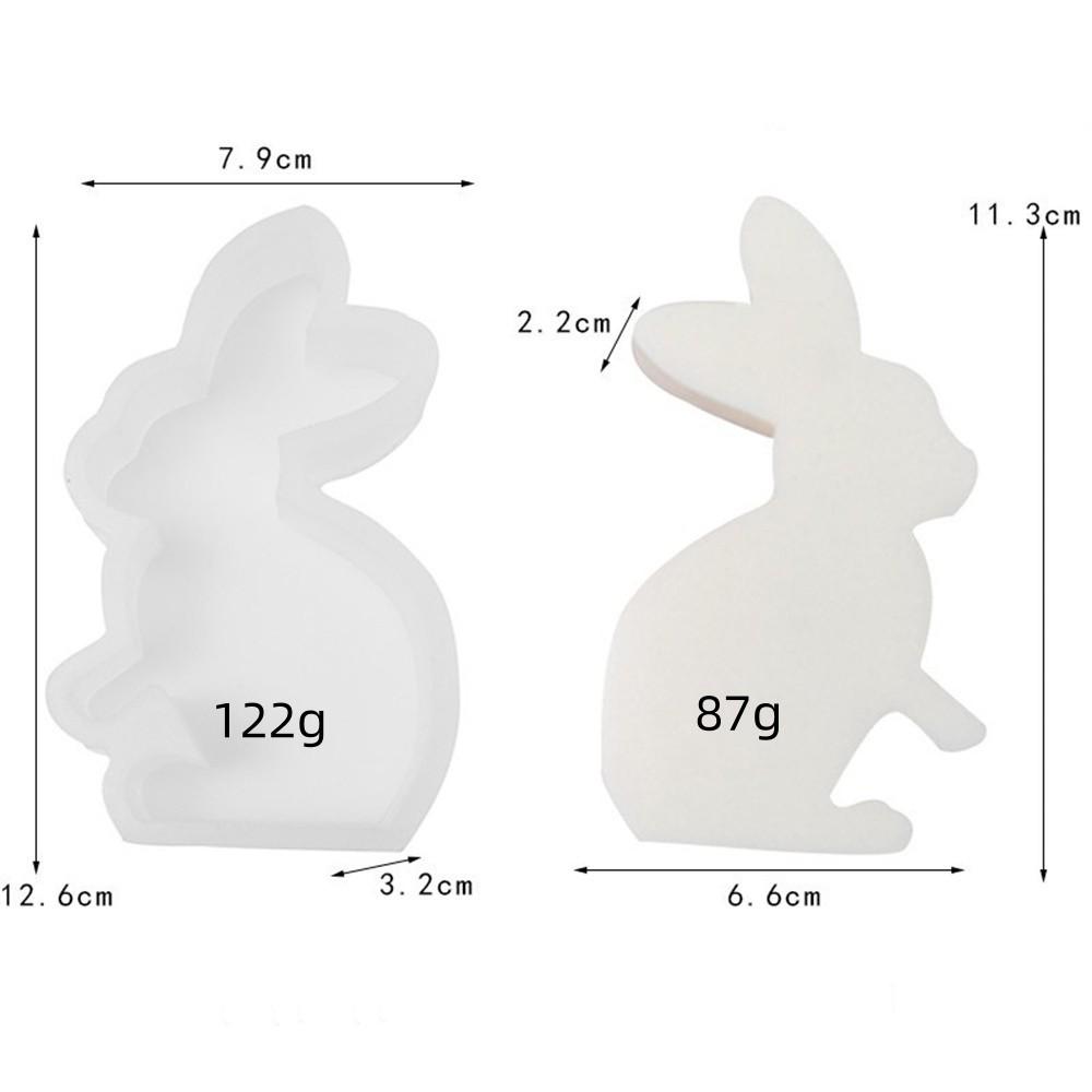 Милый кролик Свеча Силиконовые формы Геометрическая плоскость Ароматное мыло Гипсовая форма Шоколадный торт Выпечка Инструмент Пасхальное украшение дома