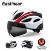 Eastinear Bicycle Helmet Adult Men and Women Outdoor Highway Mountain Biking Helmet With Magnetic Goggles and Shiny Tail Lights
