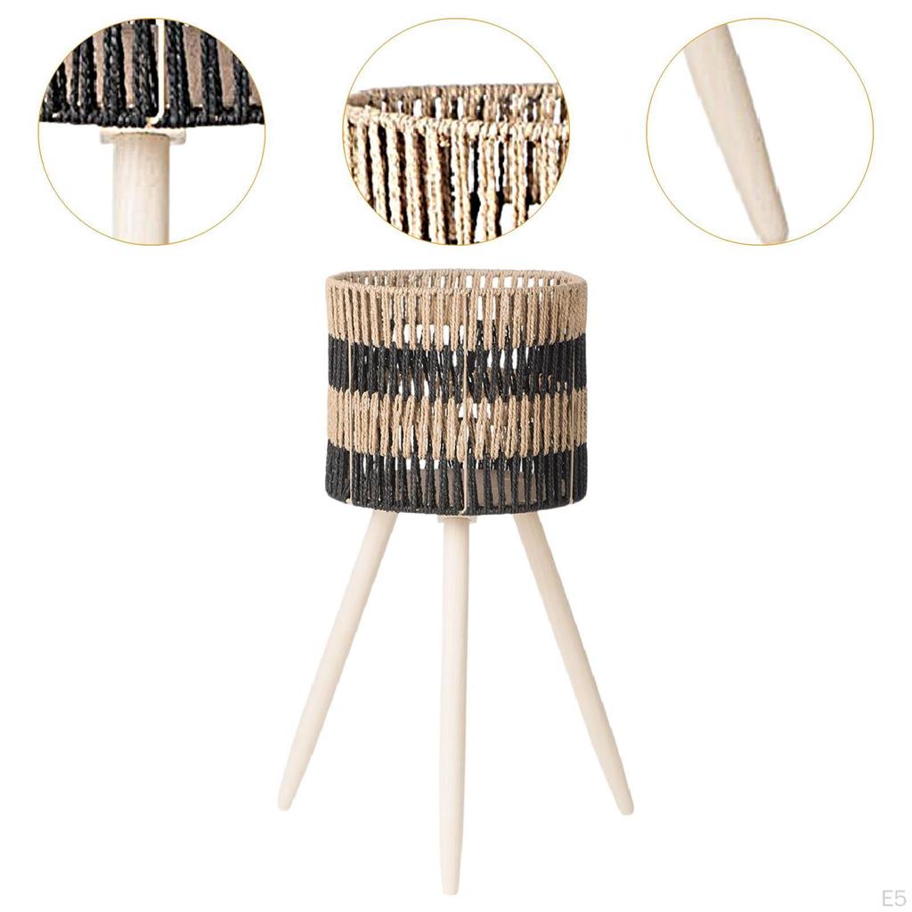 Напольный горшок с корзиной из бумажной веревки, цветочный горшок для удержания растений над землей, многоцелевой