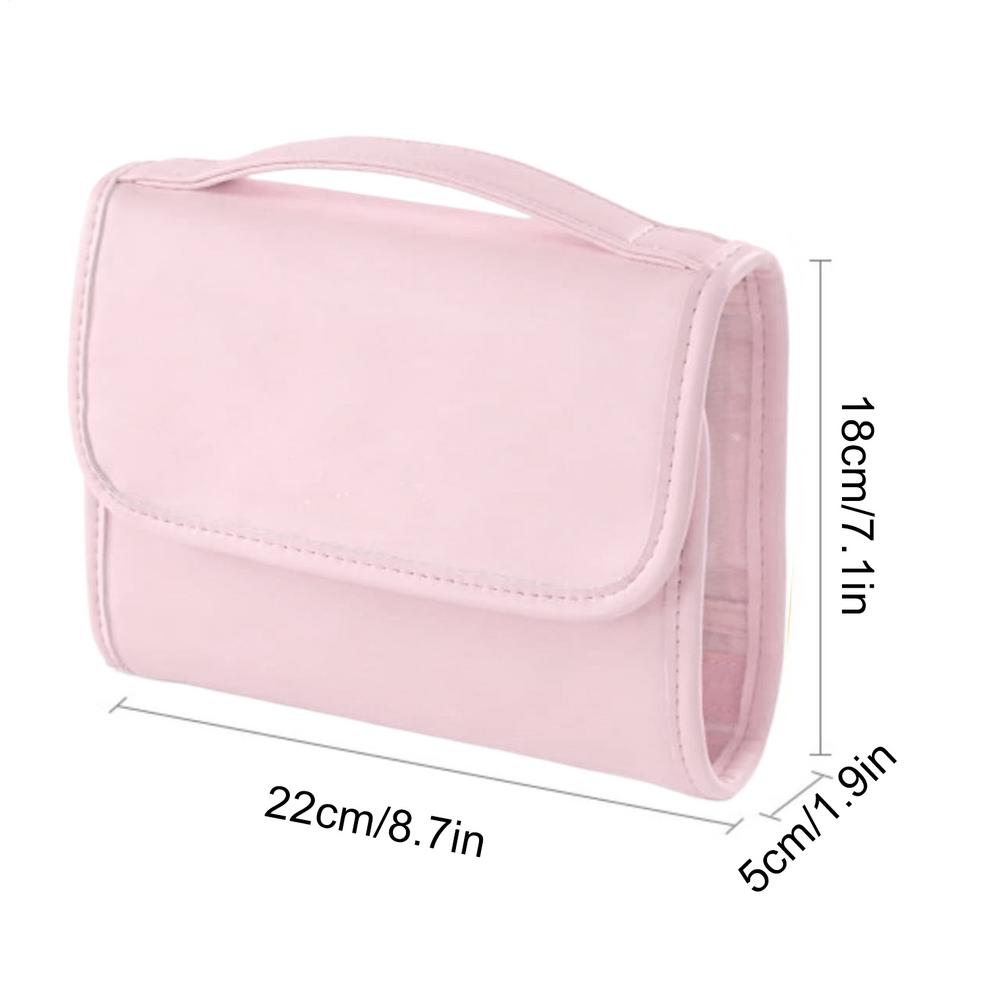 Косметичка для путешествий Складная косметичка с ручкой Органайзер для косметики Большая вместимость Косметичка для хранения туалетных принадлежностей для женщин и мужчин