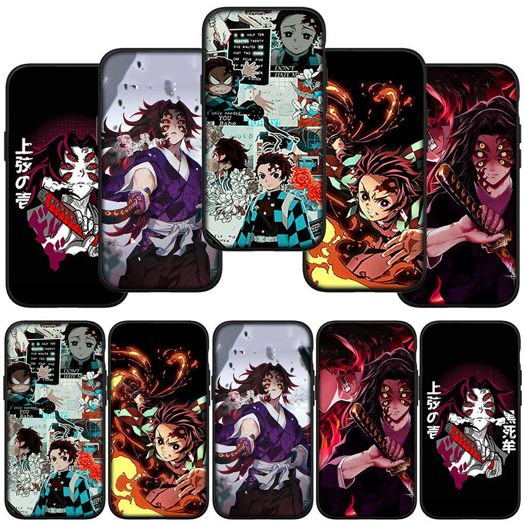 Phone Case for iPhone 17 16 15 Plus Huawei P30 P20 Lite Redmi Note 14 12 11 13 Pro Max OPPO A60 A80 A40 A18 A38 Kokushibo Tanjirou Demon Slayer Cover