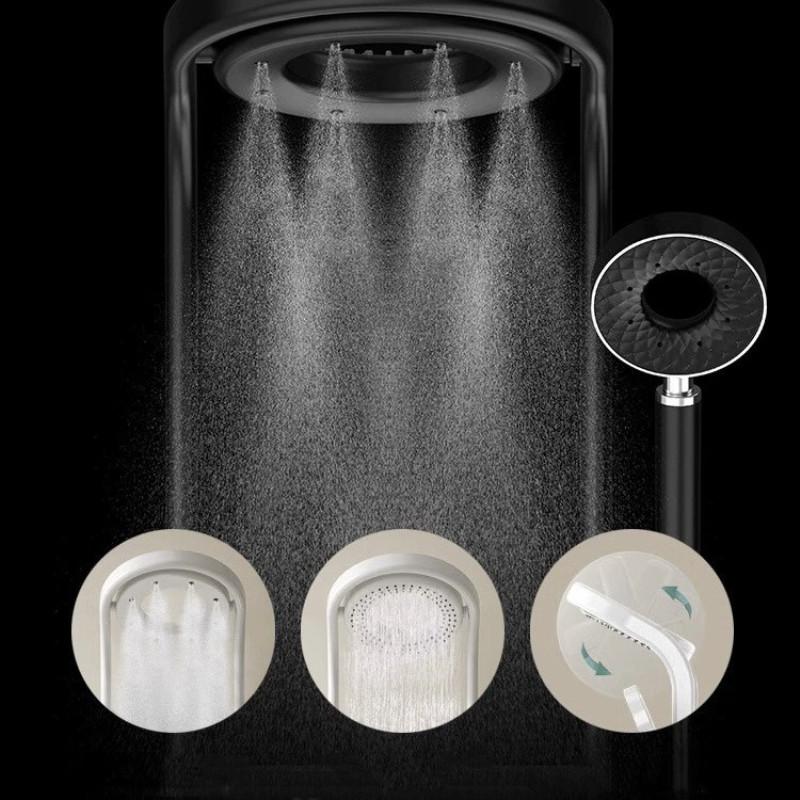 Набор смесителей для душа настенный из белой латуни и ABS термостатический цифровой дисплей набор смесителей для душа с эффектом дождя для ванной комнаты