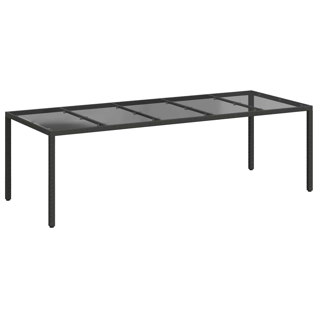 vidaXL Gartentisch Pur Schwarz Poly-Rattan
