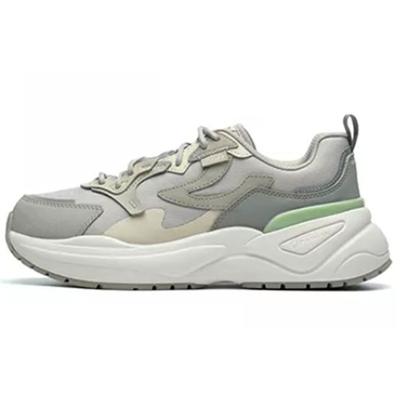 Модные кроссовки Крутые Легкие из синтетической кожи Низкие Марафонские беговые кроссовки Женские кроссовки Серо-зеленые F12W144154FSF