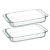 Iwaki Iwaki Heat Resistant Glass Oven Toaster Dish Gratin Dish 700ml Basic Set of 2 Set of 2 KSKC3850-2