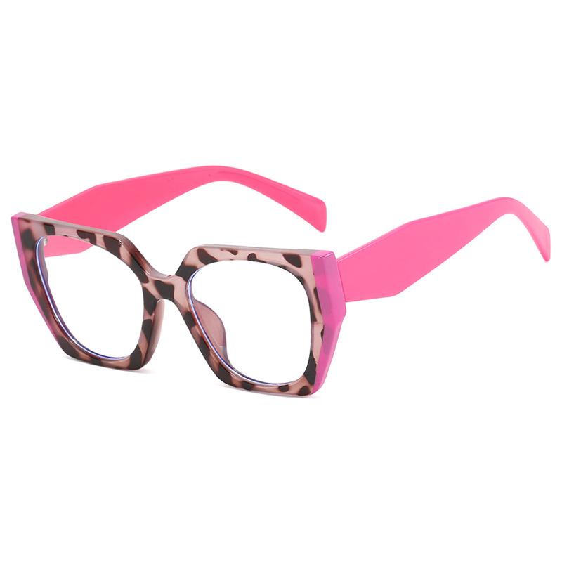 Женские очки с защитой от синего света, модные индивидуальные очки в стиле ретро TR90, простые очки в большой оправе, очки для уличной съемки, студенческие очки для поездок на работу