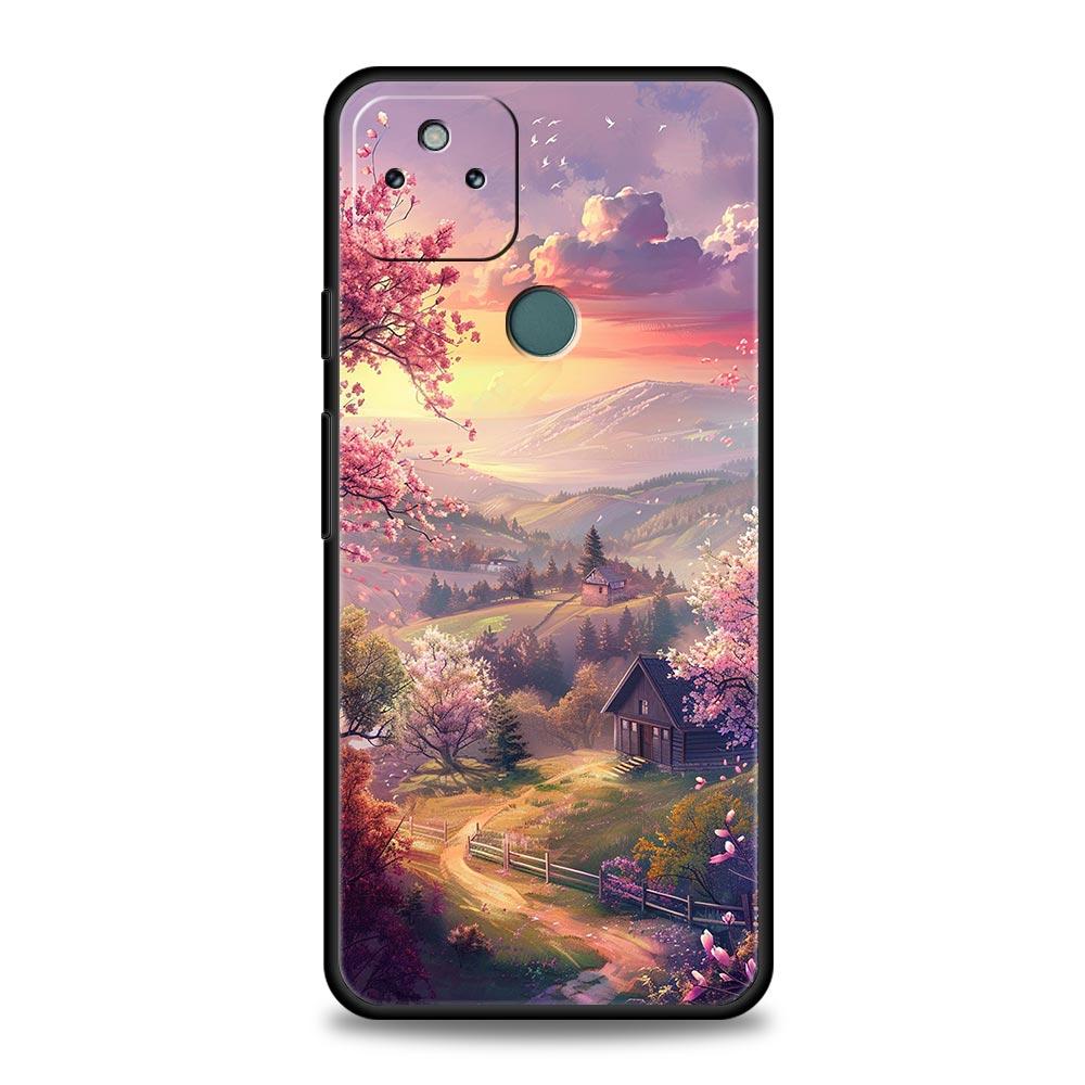 Корейский чехол-накладка с цветами для Google Pixel 10 9 8 7 6 9A 8A 7A 6A Pro Ударопрочный Мягкий ТПУ 9 Pro XL Чехол Capas Fundas Coque