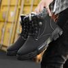 Fashion 2024 New Winter Men Snow Boots Waterproof Leather Sneakers Warm Plush High Quality Outdoor Hiking Boots Camping Shoes Big Size