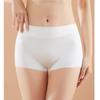 Seamless Women's Mid-Waist Boxer Briefs - Ice Silk, Breathable, Solid Color, Anti-Exposure Safety Shorts with Cotton Crotch