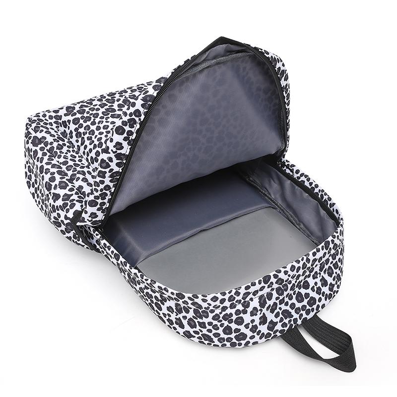 Комплект из трех рюкзаков, большой емкости, женский рюкзак с леопардовым принтом, школьный рюкзак для школьников