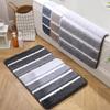 Gradient Stripes Sponge Bathroom Cashmere Thickening Mat Bath Non-slip Carpets In Wash Basin Bathtub  Floor Rug Shower Room Doormat Memory Foam 3D Pad