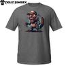 Psycho Beaver T-Shirt | Mad Zombie Rodent with Cap and Fangs | Horror Tee
