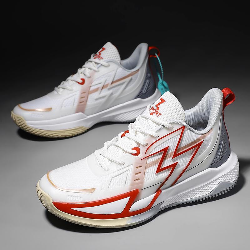Trendy Luminous Korean Style Basketball Shoes - Breathable, Shock-Absorbing, Wear-Resistant Sports Sneakers for Couples