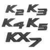 HRHT5 3D Metal Chrome Black K2 K3 K4 K5 KX7 Letters Logo Rear Boot Trunk Emblem Badge Sticker For Kia Car Styling Accessories