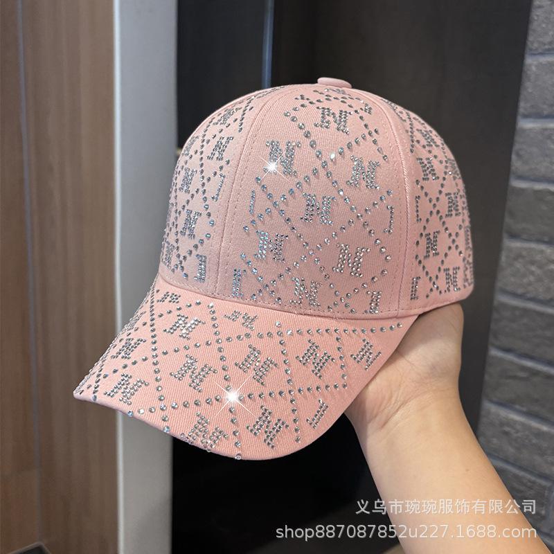 Spring rhinestone alphabet baseball cap children's hard top new cap European and American casual sunshade sunscreen cap