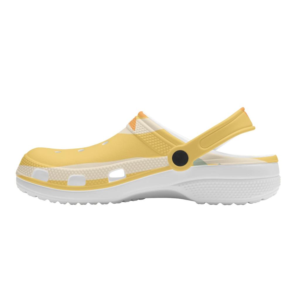White Printed EVA Clogs Women Men Lightweight Soft Slip On Casual Shoes Comfortable Summer Sandals Lightweight Daily Wear