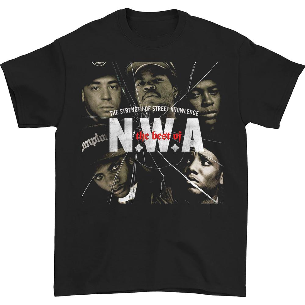 Хип-хоп исполнители NWA ГОРЯЧАЯ НОВАЯ Футболка Черная с коротким рукавом Все размеры от S до 5xl 96 Унисекс Футболка