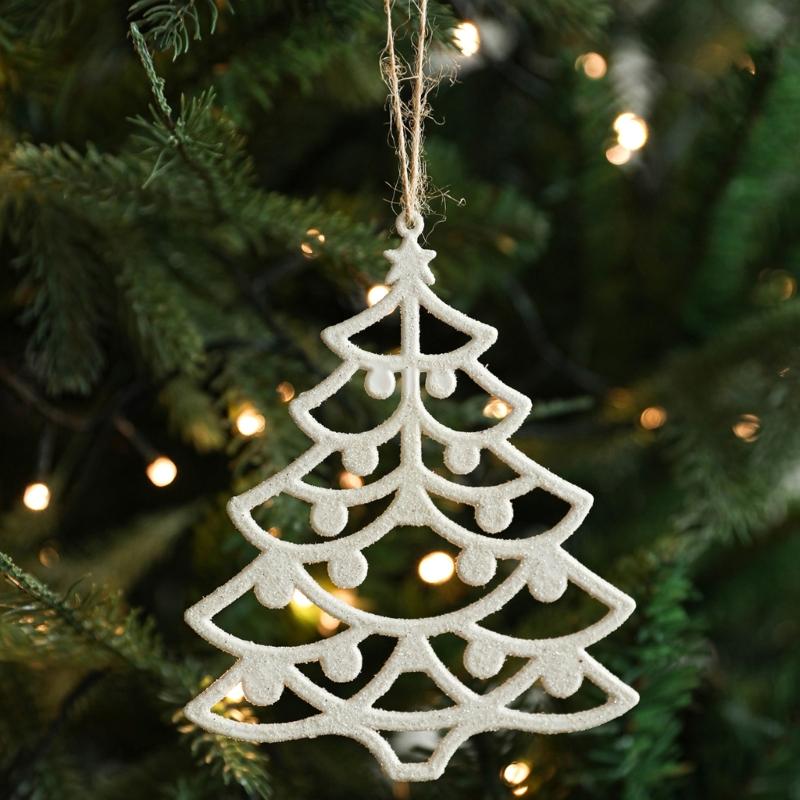 Белые пластиковые рождественские украшения Небьющиеся рождественские шары Подвесное украшение для праздничной елки