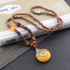 Ethnic Wind Wooden Buddha Sweaters Chain Male Chicken Wing Beads Long Eliminating Necklace Women's Scenic Area Yiwu Jewelry