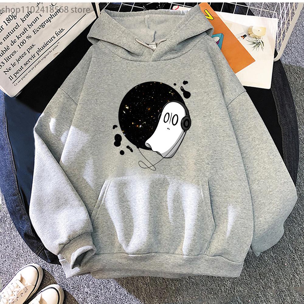 Undertale Game Ghost Print Hoodies Women y2k Fashion Hooded Shirt Long Sleeves Pullover Hoodies Oversize Unisex Clothes