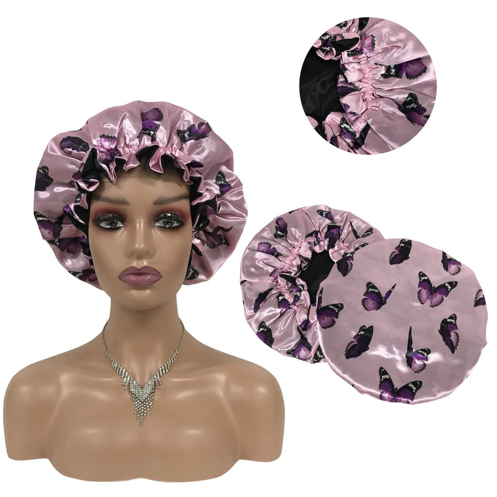 Best Selling Bonnet Satin Double Satin Lined Silk Hair Bonnet with Custom logo