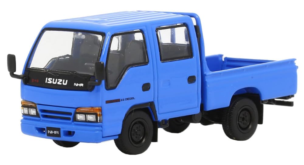 Genesis Company МОДЕЛЬ 1 Масштаб Isuzu Elf Двойная кабина Легкий грузовик Синий LHD T66639 1/64 (НЧР) - (Собранная модель)