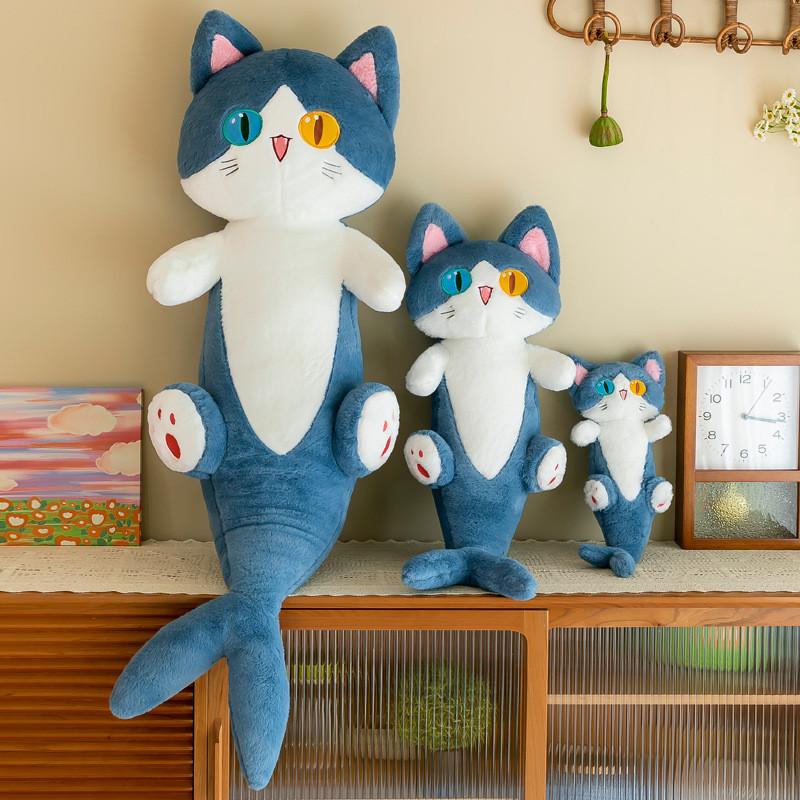Cat Plush Shark Pillow Toy Soft Filled Doll Stuffed Animal Cozy Home Decor Gift