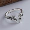 925 Silver Rings Wing Shape For Women Men Gift Jewelry Adjustable