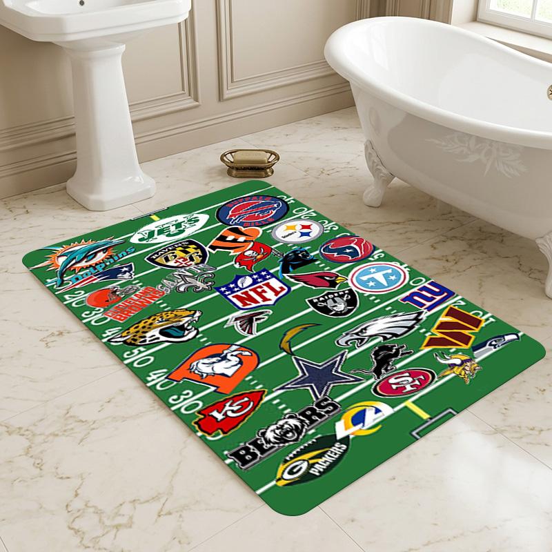 Nfl Teams Living Room Nonslip Area Rug Soft Carpet For Bedroom Game Playroom Sofa Office Home Decor Doormat Christmas Gift C10231