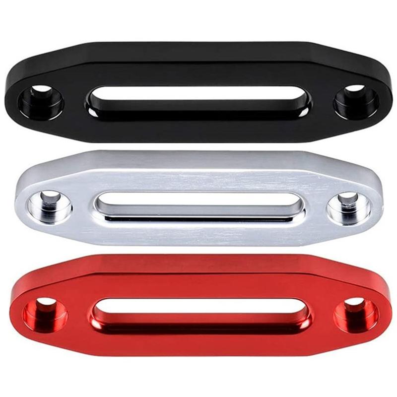 New 5500Lbs/6000Lbs/4500Lbs Winch Rope Guide Black Red Silver Aluminum Fairlead For SUV ATV UTV Snowplow Rope Guide