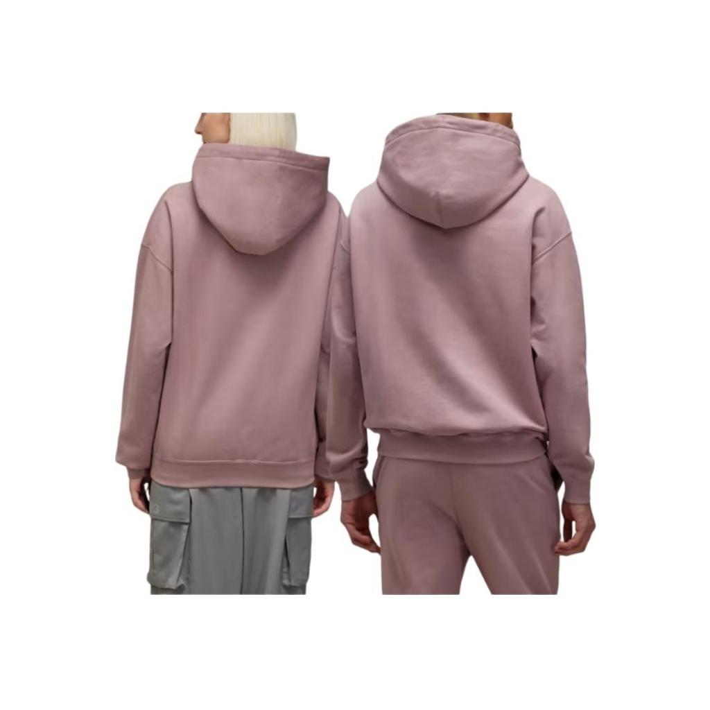 Y-3 Однотонный худи со шнурком, спущенным плечом и длинными рукавами, унисекс, розовый JD9819