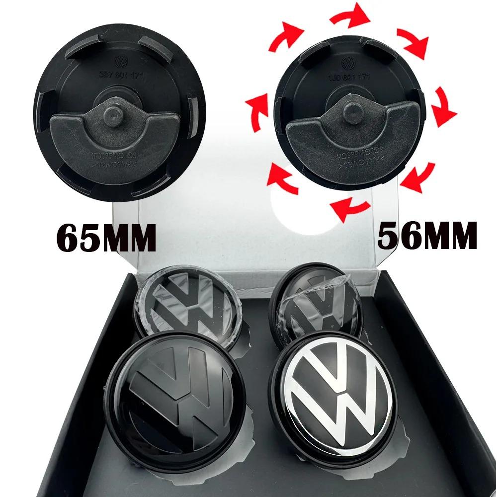 For Volkswagen VW Golf 5 6 7 Passat B6 B7 B8 Tiguan Polo Jetta GTI 3B7601171 4pcs 56mm 65mm Floating Wheel Center Caps Hub Cover zl7