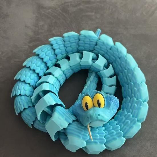 3D-печатная фигурка змеи с подвижными суставами, фигурка змеи, шарнирная модель животного, игрушка для домашнего офиса, книжной полки, украшения рабочего стола, орнамент