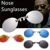 1pc Clip On Nose Glasses Round Rimless Sunglasses Mini Vintage Men Eyeglasses Rimless Clip-On Driving Glasses Vintage Men Eyeglasses