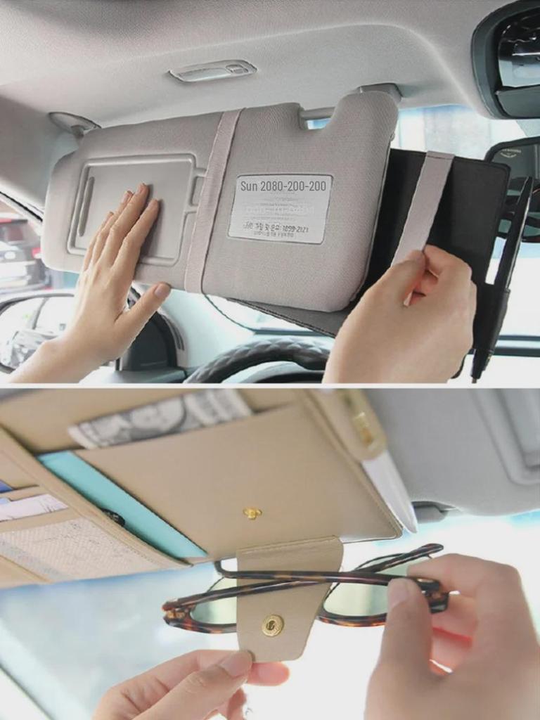 Сумка для хранения солнцезащитных очков и телефона на автомобильный солнцезащитный козырек