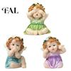 Decorative Tabletop Figurines Garden Fairy Figurine, Hand-Painted Resin Statue with Wings, Indoor Outdoor Yard Moss Microscape Ornaments Lawn