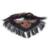 Retro Women's Tassel Shawl Floral Printed Cotton Vintage Lady Fringed Long Tassel