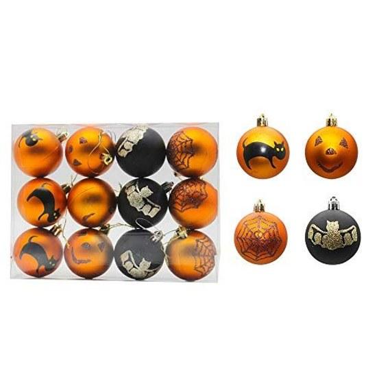 Halloween decorationornamentball ornamentluxuriousNordic12 piecesHalloween ballstylishstoreroomcafehome decoration accessorysparkling ballHalloween