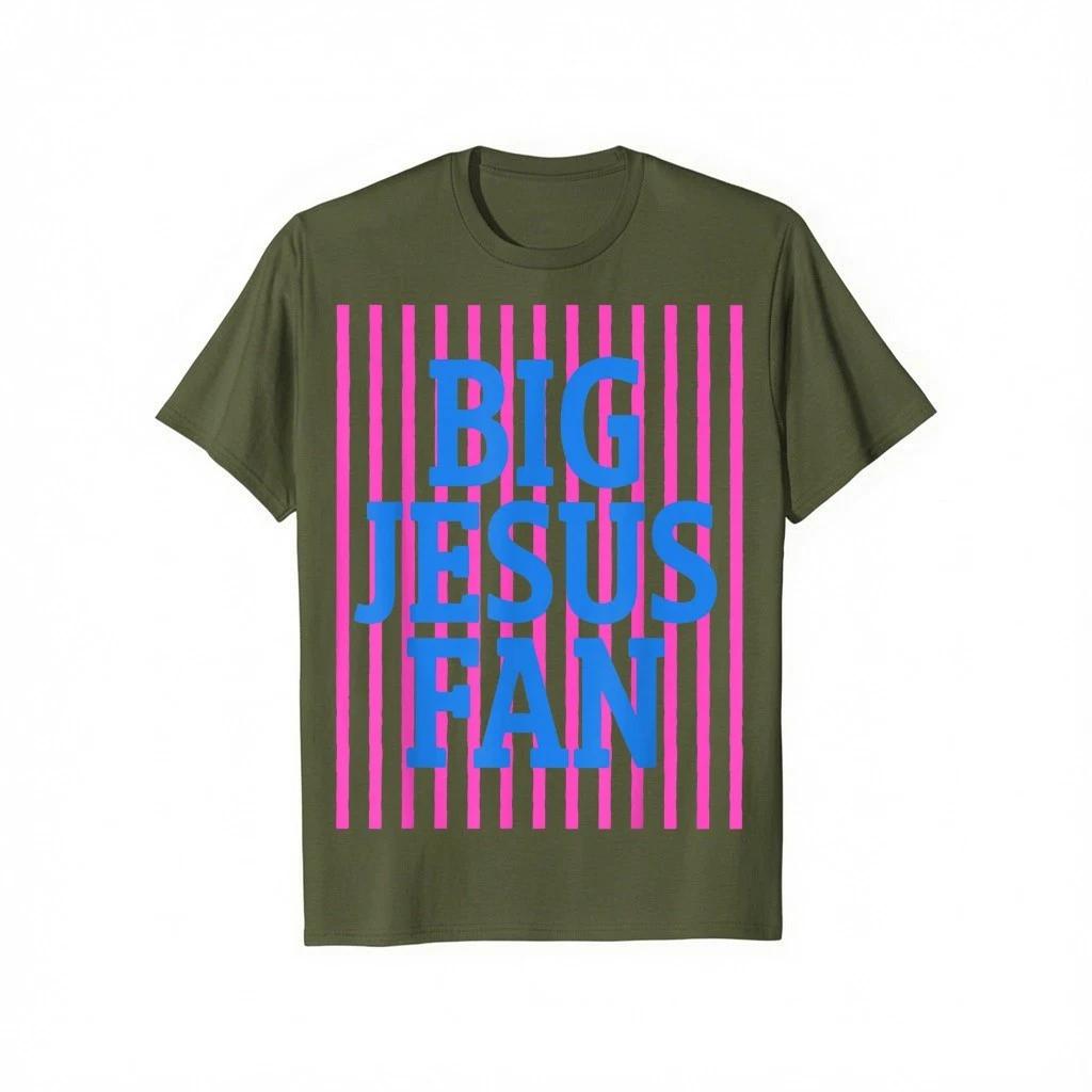 Big Jesus Fan Faith Preppy Christian God Women Men T-Shirt