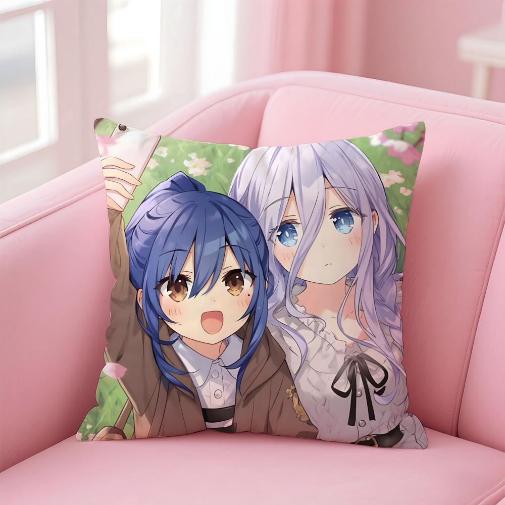 HeartFluttering DDATE A LIVE Icons Cushion Cover Pillowcase Short Plush Invisible zipper Room Sofa Cushion Cover