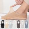 Ice Silk Sock Slippers Summer Ultra-thin Breathable Low Cut Boat Socks Men Solid Color Silicone Non-slip Invisible No Show Socks