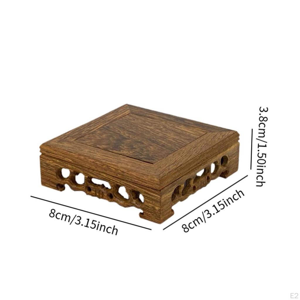 Традиционная деревянная основа для чайника, квадратная ваза для чайника, бонсай, деревенская декоративная подставка для дисплея