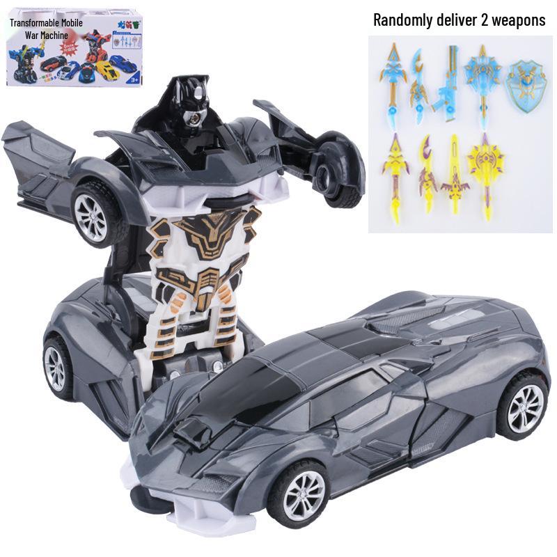 Детская деформирующаяся игрушечная машинка - Инерционная ударопрочная машина-пазл с одной кнопкой